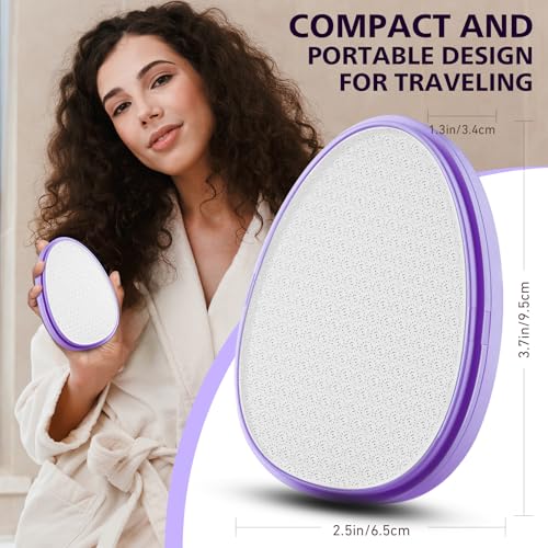 BALUCA Glass Foot File Callus Remover for Feet - Nano Glass Foot Scraper Scrubber Dead Skin Removal for Cracked Heels,Professional Pedicure Tool for Home, Salon, and Travel (Purple) - color: Purple