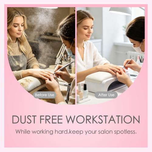 2 in 1 Professional Nail Drill and Dust Collector,Low Noise