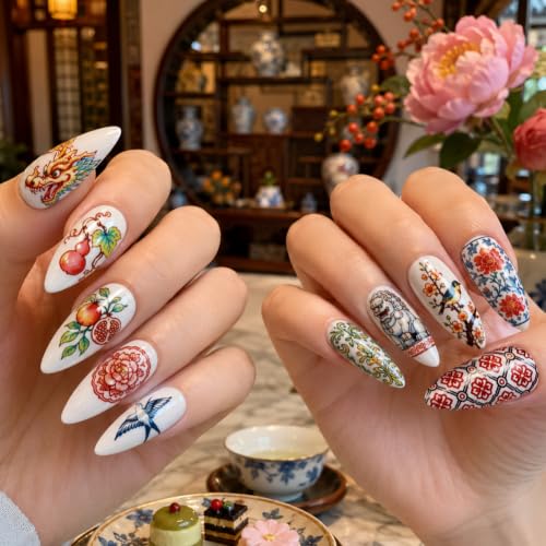 6 Sheets Nail Stamping Plate Oriental Style Nail Art Stamp - color: Oriental Style