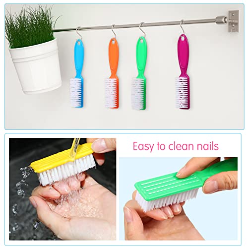 Patelai 15 Pieces Nail Brush Handle Grip for Fingernail Toe Scrub Cleaning - color: Bright