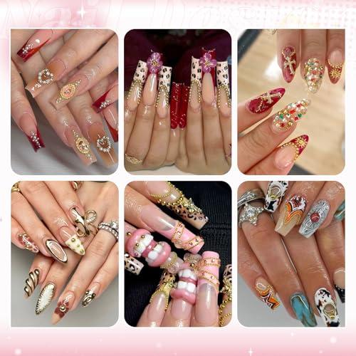 1-3MM Small Nail Beads Metal Caviar Beads Gold Nail Charms and Gems Ball - color: 13 Small Gold Nail Beads