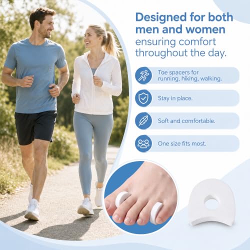 30Pcs Foam Toe Separators, Soft Bunion Corrector for Women Men