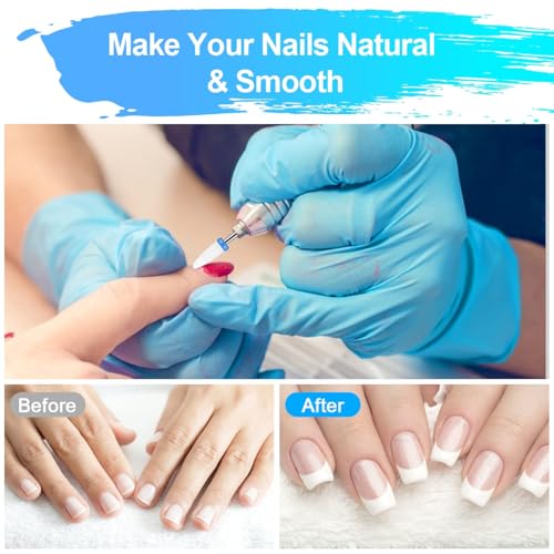 URAQT Ceramic Nail Drill Bits Sets, 10 pcs Electric Nail Drill Bits Kit 3/32", Professional Cuticle Polishing Bits for Acrylic Gel Nails, Electric Nail Files Manicure Pedicure Drill Tool - color: A-10pcs