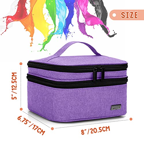 LUXJA Nail Polish Storage Case Holds 20 Bottles, Purple - color: Purple
