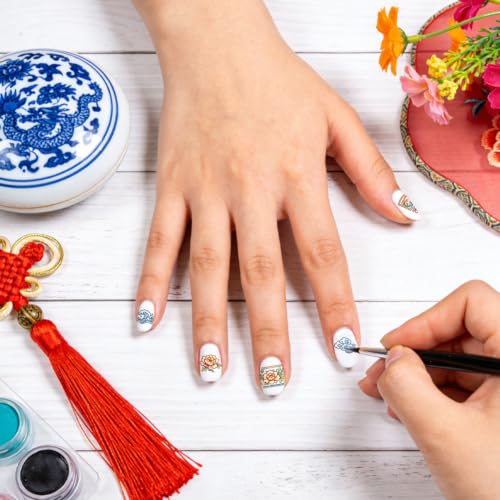 6 Sheets Nail Stamping Plate Oriental Style Nail Art Stamp - color: Oriental Style