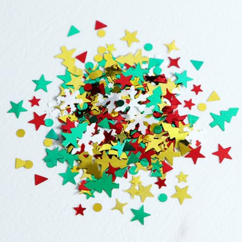 Christmas Tree Snowflakes Nail Art Sequins Xmas Star Glitter Flakes 6 Grids - color: Style06