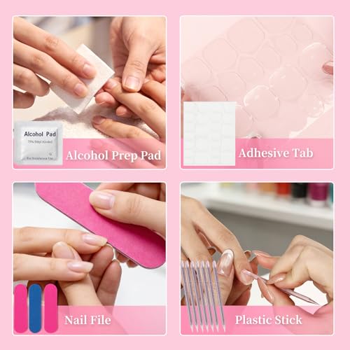 ANGNYA 20PCS 9-IN-1 Press On Nail Tool Kit, Nail Prep Kit for Nail Business