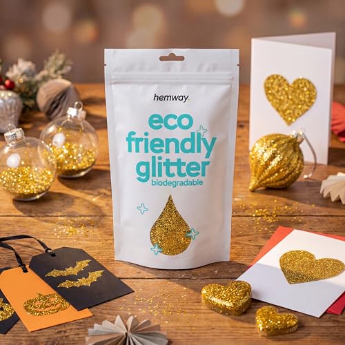 Hemway Biodegradable Glitter Gold 3.5oz Eco Friendly Extra Chunky - color: Gold, size: Extra Chunky (1/24" 0.040" 1mm)