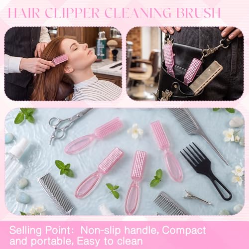 Patelai 15 Pieces Nail Brush Handle Grip for Fingernail Toe Scrub Cleaning - color: Pink