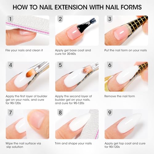 Gellen White Nail Builder Gel for Extensions, Sculpting & Overlays Apex,30g - color: White