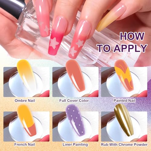 Gradient Painting Gel, 9 Colors Ombre Gel Nail Polish - color: Victorian Oddity Color