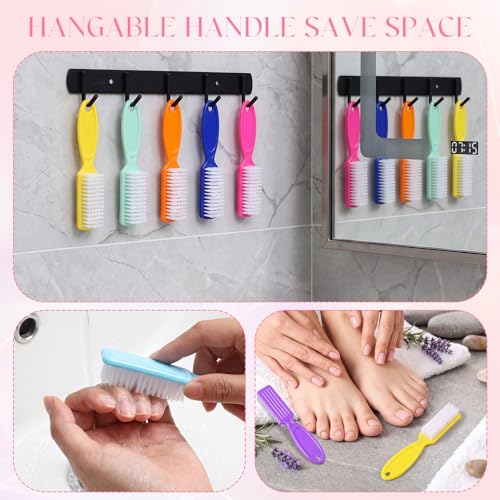 Patelai 15 Pieces Nail Brush Handle Grip for Fingernail Toe Scrub Cleaning - color: Mixed