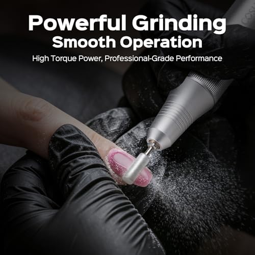 COSLUS E50 Professional Electric Nail Drill, Upgraded Steady Power, Pink - color: Pink