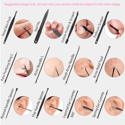 26Pcs Manicure Nail Clipper Set for Women Gift, Pink Case - color: Pink