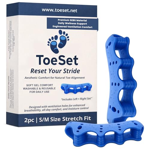 Toe Separators – Soft Gel Toe Spacers for Alignment, Stretching, Yoga and Everyday Foot Comfort (Small/Medium) - size: Small/Medium