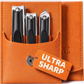 Heavy Duty Professional Nail Clippers 15% Thicker Pro 420J2 Stainless Steel - color: 3Pack - Black
