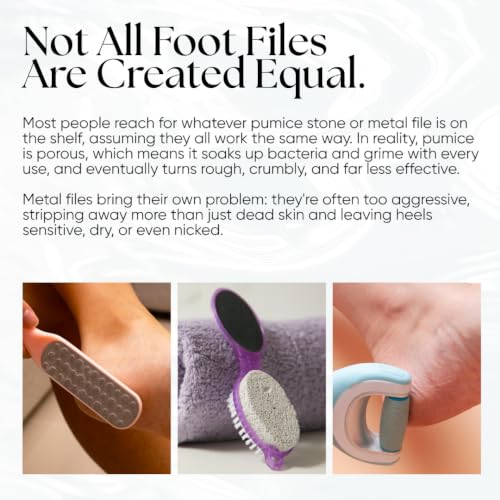 CheekyGlo Premium Glass Foot File (Sensitive) | Foot Exfoliator | Foot rasp | Nano-Glass Foot File | Callus Remover | The Original TikTok Viral Glass Foot File