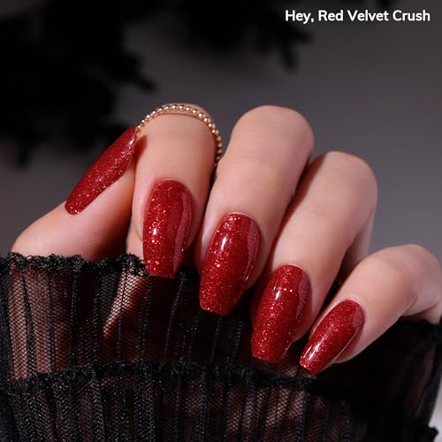 Heyhae Semi Cured Gel Nail Strips - Hey, Red Velvet Crush - color: Hey, Red Velvet Crush