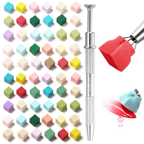Beetles 150Pcs Soft Nail Sponges for Ombre, Colorful Nail Sponge - color: B- Multicolor-150