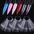 SUTOKAKA 150 Pcs Nail Swatch Sticks with Ring, Clear Pointed Shaped - color: Clear Stiletto 150pcs
