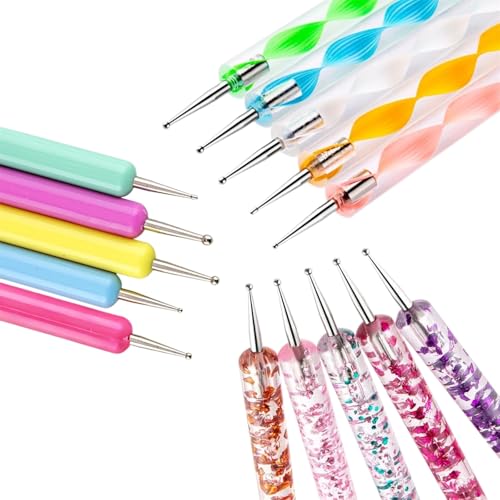 15 PCS Nail Dotting Tools Design Tools, Nail Dotting Pen Nail Art Tools - color: 15 PCS