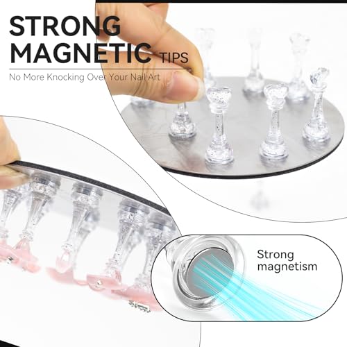 Nail Stands for Press On Nails Painting Display Practice - color: Silver, size: Medium