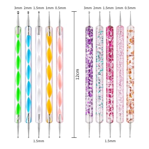 15 PCS Nail Dotting Tools Design Tools, Nail Dotting Pen Nail Art Tools - color: 15 PCS