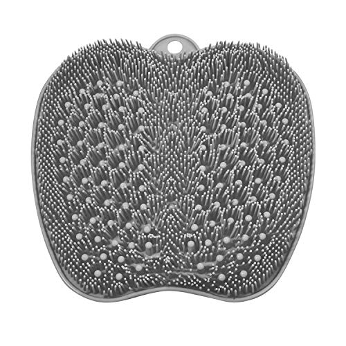 BESKAR XL Larger Shower Foot Scrubber Mat with Non-Slip Suction Cups - color: Gray