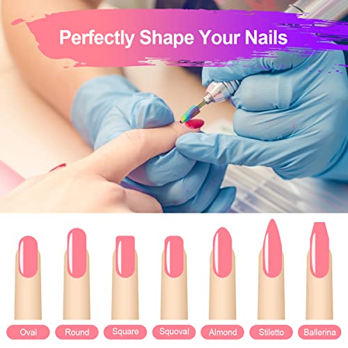 URAQT Nail Drill Bits Set, 11pcs Electric Nail Drill Bits Kit 3/32" Tungsten Carbide Less Dust Nail Bits, Cuticle Polishing Bits for Acrylic Gel Nails, Electric Nail Files Manicure Pedicure Drill Tool - color: A-11pcs
