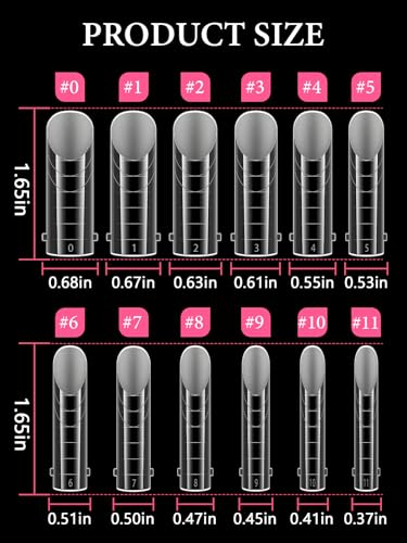 TOROKOM Poly Gel Nail Forms for Toes, Long Square Dual Forms, Toe Pedi Nail Extension Reusable Toe Nail Tips Mold, 120Pcs, 12 Sizes