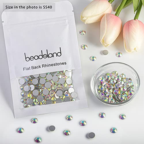 Beadsland Flat Back Crystal Rhinestones,Crystal AB, SS40, 144pcs - color: Crystal AB, size: SS40/144pcs