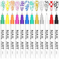 12 Color 3D Nail Art Pens Set Kalolary 0.5MM Nail Art Markers - color: F