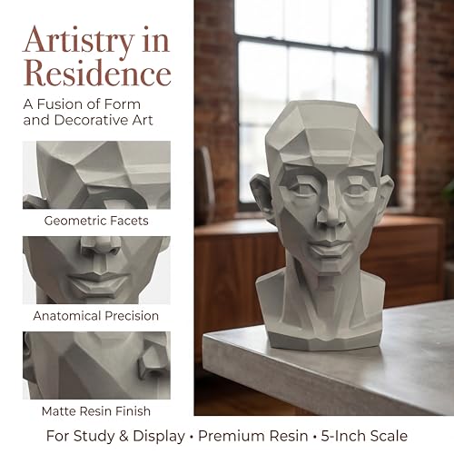 Planar Head Model Drawing Mannequin Artists Learn Planes of Face Human Manikin Head for Medical and Artistic Drawing Skecthing Painting Small Head Drawing Figure Mannequin (Male 5.1 in) - color: Male 5.1 IN