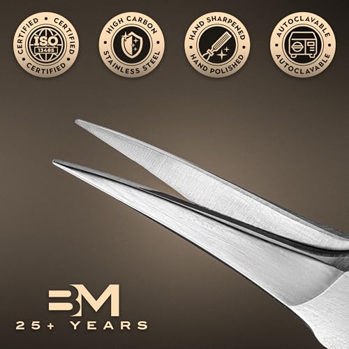 Cuticle Scissors, Curved Blades, High Carbon Stainless Steel, Hand Sharpened, Hand Polished (Arrow Head, Silver) - color: Silver