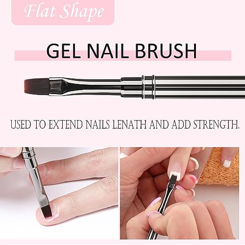 3Pcs Nail Art Clean Up Brushes,For Nail Art & Cuticle Cleaning - color: Copper