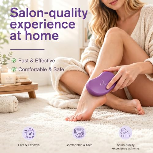 FERYES 2026 Upgrade 2.0 Nano Glass Foot File Callus Remover Wet & Dry Use - color: Purple