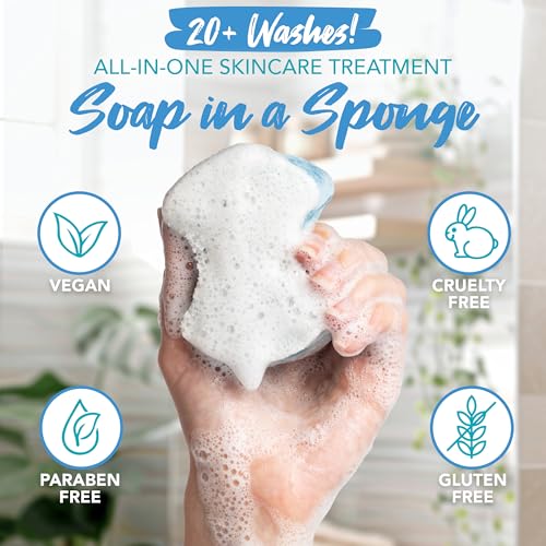 Spongables Pedi Scrub Foot Exfoliating 20+ Wash Sponge, Fresh Linen, 1 Count - color: Fresh Linen, size: 1 Count (Pack of 1)