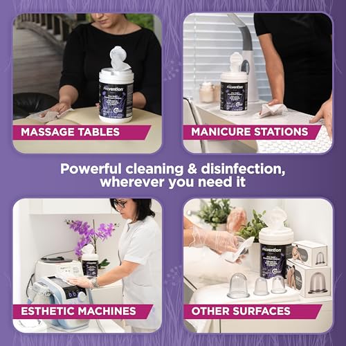 Prevention All Purpose Disinfectant Wipes – Canister of Cleaning Wipes for Salons, Spas, Wellness Centers and Yoga Studios – Hospital Grade Surface Sanitizing – 160 Count (Pack of 2) - size: Wipes Canister (2 Pack)