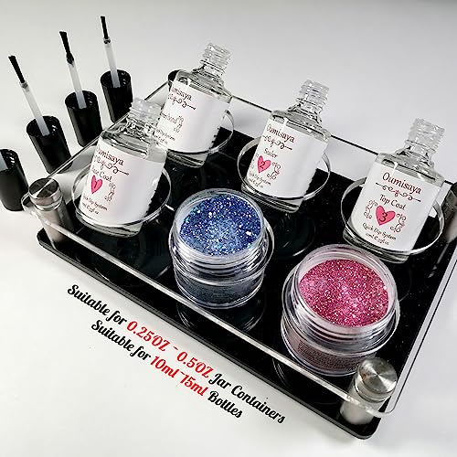 Clear Acrylic Gel Nail Polish Bottle Organizer Anti-Spill Stable Holder