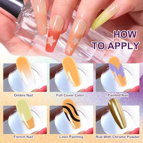 Gradient Painting Gel, 9 Colors OmbrePaint Gel Nail Polish - color: F Bechside Candy
