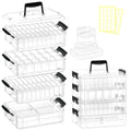Bead Storage Organizer, 76 Small Containers and Lids, 4 Sizes - size: 4-Tier 8XL+20L+18M+30S