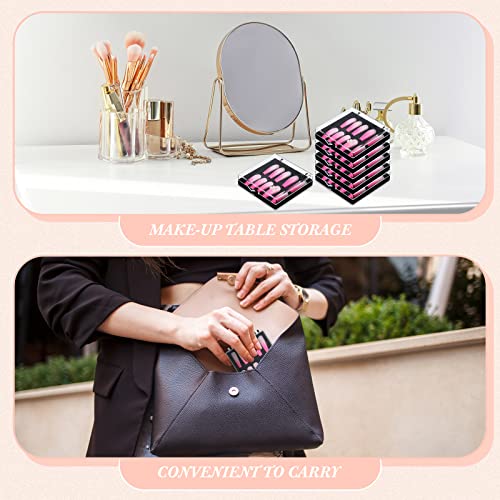 Landhoow 15 Pcs Press on Nail Box, Acrylic Display Case,Clear - color: Black