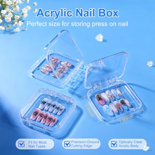 18 Pcs Press on Nail Packaging Case, Nail Packaging for Press Ons - size: 18Pcs