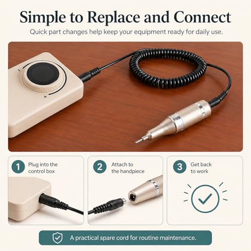 Nail Drill Cord Replacement,Manicure Machine Power Wire