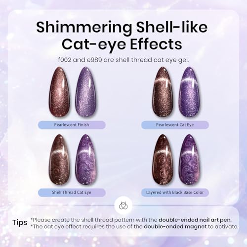 Beetles Pastel Gel Nail Polish Set, 20 Color Magnetic Cat Eye Shimmer - color: 20-Pearl Cat Eye Gel Nail