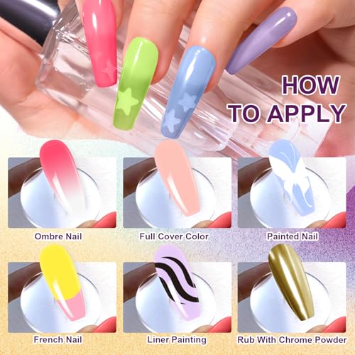 9 Colors Pat Painting Nail Gel,Hema＆TPO Free,Liner Gel - color: Fairy Spring