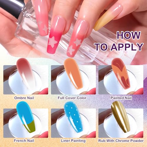 Gradient Painting Nail Gel, 9 Colors Ombre Gel Nail Polish - color: Canyon Bloom