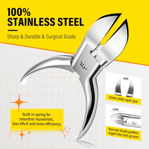 Ingrown Toenail Clippers Curved Blade Toe Nail Clippers for Thick Nails - size: Curved Blade