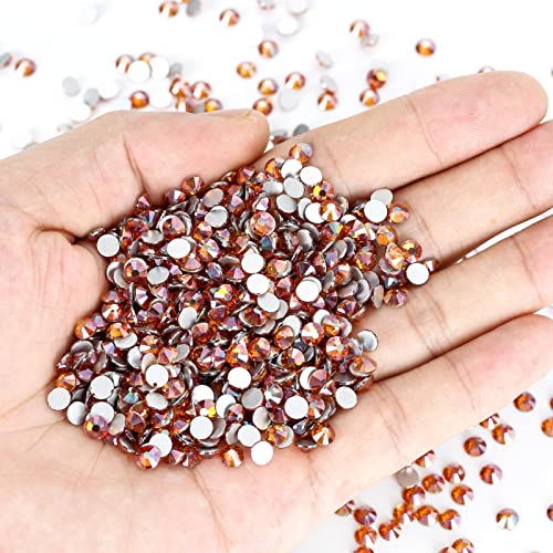 Rhinestones 3000pcs SS10 (2.7-2.9mm) Glass Flatback Crystal Amber - color: Amber, size: SS10/3000pcs