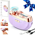 Electric Nail Clipper for Seniors, Automatic Nail Trimmer with LED Light - color: Purple